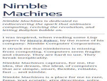 Tablet Screenshot of nimblemachines.com
